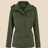 Kurtka damska casualowa z kieszeniami i zamkiem błyskawicznym