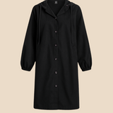 Długi płaszcz damski z kapturem – lekki płaszcz przeciwdeszczowy na wiosnę i jesień