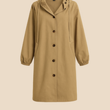 Długi płaszcz damski z kapturem – lekki płaszcz przeciwdeszczowy na wiosnę i jesień