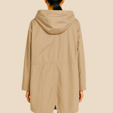 Długi płaszcz damski z kapturem – lekki płaszcz przeciwdeszczowy na wiosnę i jesień