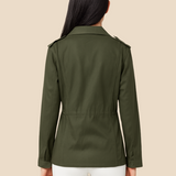 Kurtka damska casualowa z kieszeniami i zamkiem błyskawicznym