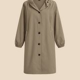 Długi płaszcz damski z kapturem – lekki płaszcz przeciwdeszczowy na wiosnę i jesień