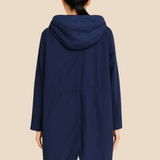 Długi płaszcz damski z kapturem – lekki płaszcz przeciwdeszczowy na wiosnę i jesień