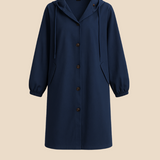 Długi płaszcz damski z kapturem – lekki płaszcz przeciwdeszczowy na wiosnę i jesień