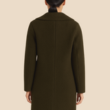 Miękki płaszcz damski z futerkiem – elegancki płaszcz z kołnierzem na chłodne dni