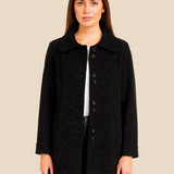 Elegancki płaszcz damski z kołnierzem – klasyczny płaszcz z guzikami