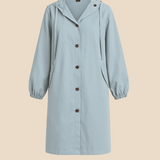 Długi płaszcz damski z kapturem – lekki płaszcz przeciwdeszczowy na wiosnę i jesień