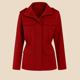 Kurtka damska casualowa z kieszeniami i zamkiem błyskawicznym