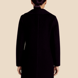 Miękki płaszcz damski z futerkiem – elegancki płaszcz z kołnierzem na chłodne dni