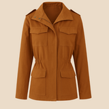 Kurtka damska casualowa z kieszeniami i zamkiem błyskawicznym