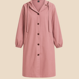 Długi płaszcz damski z kapturem – lekki płaszcz przeciwdeszczowy na wiosnę i jesień