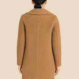 Miękki płaszcz damski z futerkiem – elegancki płaszcz z kołnierzem na chłodne dni