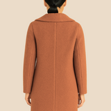 Miękki płaszcz damski z futerkiem – elegancki płaszcz z kołnierzem na chłodne dni