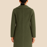 Miękki płaszcz damski z futerkiem – elegancki płaszcz z kołnierzem na chłodne dni