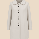Elegancki płaszcz damski z kołnierzem – klasyczny płaszcz z guzikami