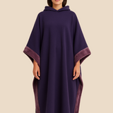 Damskie ponczo z kapturem i miękkim wykończeniem