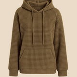 Bluza damska z kapturem z ciepłej dzianiny