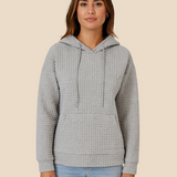 Bluza damska z kapturem z ciepłej dzianiny