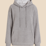 Bluza damska z kapturem z ciepłej dzianiny