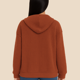 Bluza damska z kapturem z ciepłej dzianiny