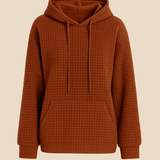 Bluza damska z kapturem z ciepłej dzianiny