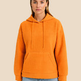 Bluza damska z kapturem z ciepłej dzianiny