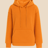 Bluza damska z kapturem z ciepłej dzianiny