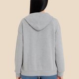 Bluza damska z kapturem z ciepłej dzianiny