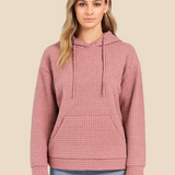 Bluza damska z kapturem z ciepłej dzianiny