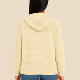 Bluza damska z kapturem z ciepłej dzianiny