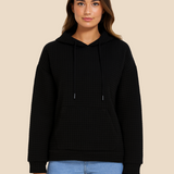 Bluza damska z kapturem z ciepłej dzianiny