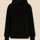 Bluza damska z kapturem z ciepłej dzianiny