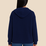 Bluza damska z kapturem z ciepłej dzianiny