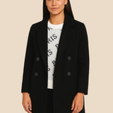 Elegancki płaszcz damski dwurzędowy – klasyczny płaszcz na jesień i zimę