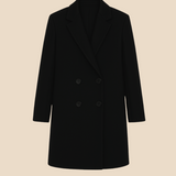 Elegancki płaszcz damski dwurzędowy – klasyczny płaszcz na jesień i zimę