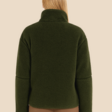 Bluza damska z futerkiem sherpa – ciepła bluza z zamkiem i kieszeniami