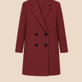 Elegancki płaszcz damski dwurzędowy – klasyczny płaszcz na jesień i zimę