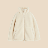 Bluza damska z futerkiem sherpa – ciepła bluza z zamkiem i kieszeniami