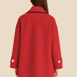 Stylowe ponczo damskie z kapturem i guzikami – eleganckie okrycie na jesień i zimę