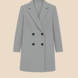 Elegancki płaszcz damski dwurzędowy – klasyczny płaszcz na jesień i zimę