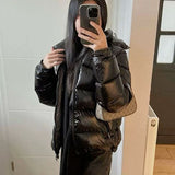 Męska puchowa kurtka zimowa z kapturem – ciepła i wodoodporna