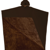 Ciepłe ponczo z kapturem z miękkiego polaru