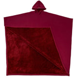 Ciepłe ponczo z kapturem z miękkiego polaru