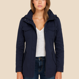 Kurtka damska casualowa z kieszeniami i zamkiem błyskawicznym