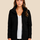 Kurtka damska casualowa z kieszeniami i zamkiem błyskawicznym