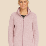 Miękka bluza teddy damska z kołnierzem zapinana na suwak