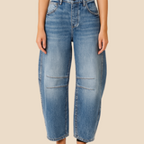 Damskie spodnie z wysokim stanem i luźnym krojem