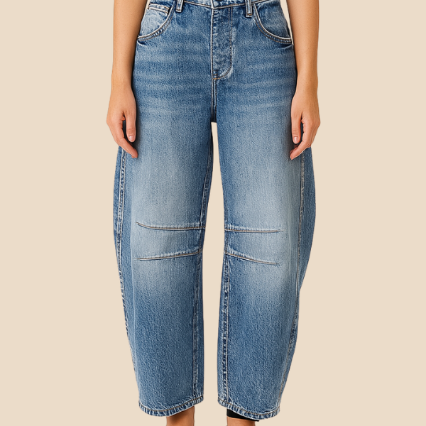 Damskie spodnie z wysokim stanem i luźnym krojem