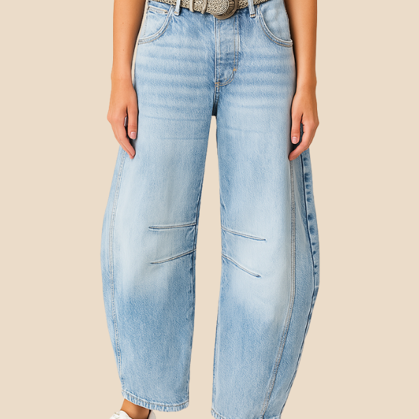 Damskie spodnie z wysokim stanem i luźnym krojem