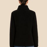 Miękka bluza teddy damska z kołnierzem zapinana na suwak